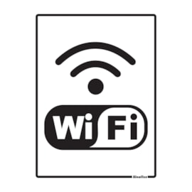 Placa "wifi" 15x20cm Sinalize