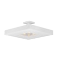 Plafon Bore Branco 50Cm 4 Lâmpadas E27 + 4 Lâmpadas Mr16 Usina