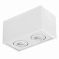 Plafon Box Grid Retangular Branco 16Cm 2 Lampadas mr16 Usina