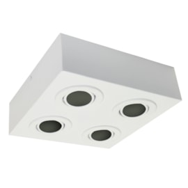 Plafon Box Quadrado 22cm 4 Lâmpadas Dicróica Branco Bivolt Bonin Plafon Box Quadrado 22cm 4 Lâmpadas Dicróica Branco Bivolt Bonin