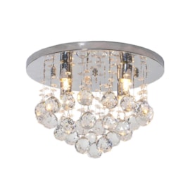 Plafon Cascata Redondo 4 Lâmpadas Transparente Hevy Plafon Cascata Redondo 4 Lâmpadas Transparente Hevy