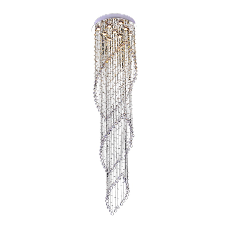 Plafon Cristal 50cm Para 8 Lâmpadas Mr16 Nitrolux