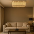 Plafon Cristal Retangular 20 Lâmpadas G9 Eletrorastro