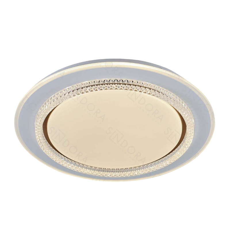 Plafon Led 45W 3000K ou 4000K ou 6000K 9000Lm Branco 50Cm Bivolt Sindora