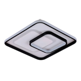 Plafon Led Baruc 60W 3000k ou 4000k ou 6000K Preto 40CM Bivolt Eletrorastro