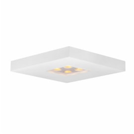 Plafon Led Bore Pro 36,6W 3000K 1950Lm + 4 Lâmpada Mr16 Branco 43Cm Usina