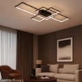 Plafon Led Capri 45W 3000K 2475Lm Preto Bivolt Eletrorastro