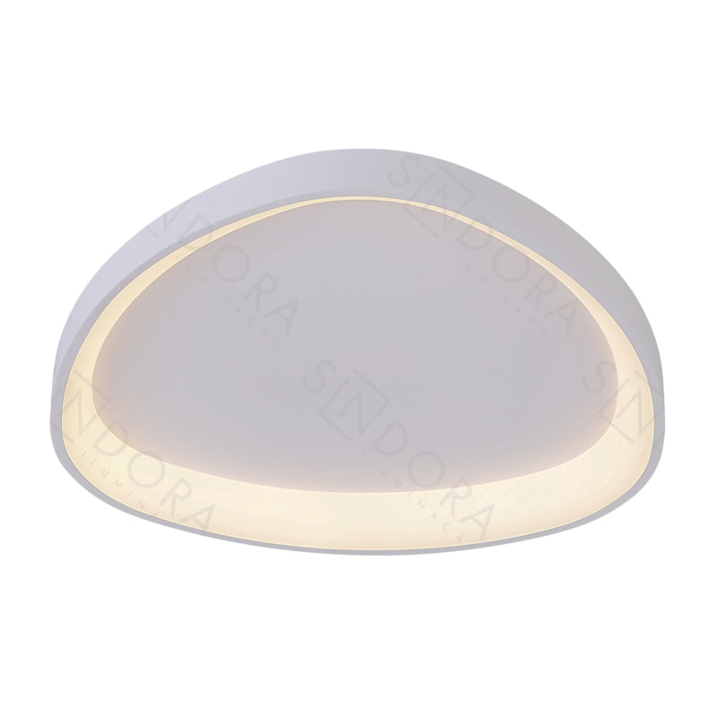 Plafon Led Curves 68W 3000K 5100Lm Branco 52Cm Bivolt Sindora