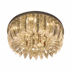 Plafon LED Greta Cristal Transparente 24W Redondo Luz Amarela Bivolt Startec Plafon LED Greta Cristal Transparente 24W Redondo Luz Amarela Bivolt Startec