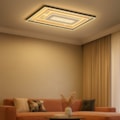 Plafon LED Guine 80w 3000k 4800lm Preto, Dourado E Branco Bivolt Eletrorastro