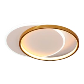 Plafon Led Kira 28W 3000k ou 4000k ou 6000K Dourado E Branco Redondo46CM Bivolt Eletrorastro