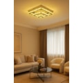 Plafon Led Louise 48W 3000K 3500Lm Cromado Com Cristal Eletrorastro