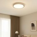 Plafon Led Parker Redondo 35w 3000k Branco com Dourado Bivolt Eletrorastro
