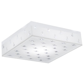 Plafon LED Renda Quadrado 30cm 20W Luz Branca 127V Bronzearte Plafon LED Renda Quadrado 30cm 20W Luz Branca 127V Bronzearte