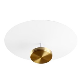 Plafon LED Slice 18W 3000K Branco Quente 1260 Lumens Dourado Polido 40cm Bivolt Spotline