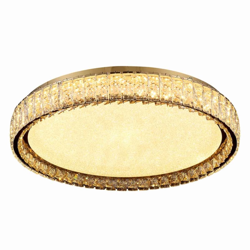 Plafon Led Toliman 71W 3000K 5680Lm Redondo Dourado 60Cm Astraled