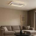 Plafon LED Treviso 57w 3000k ou 4000k ou 6000k Selecionavel 8750lm Dourado 80cm Eletrorastro