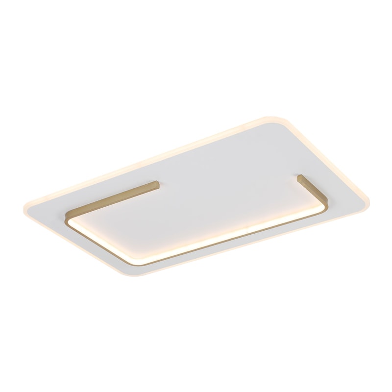 Plafon LED Treviso 57w 3000k ou 4000k ou 6000k Selecionavel 8750lm Dourado 80cm Eletrorastro