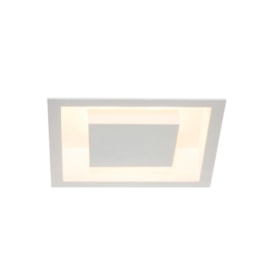 Plafon Rebatedor Eclipse de Embutir Quadrado 30cm Branco 2 Lâmpadas Itamonte Plafon Rebatedor Eclipse de Embutir Quadrado 30cm Branco 2 Lâmpadas Itamonte