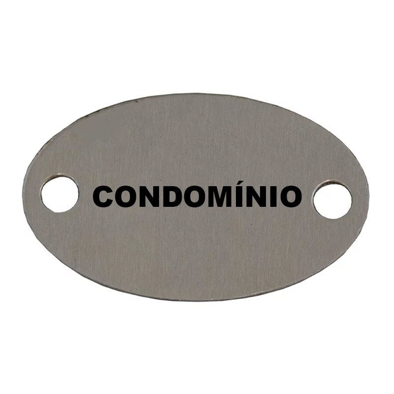 Plaqueta Oval Condomínio MRM Placas