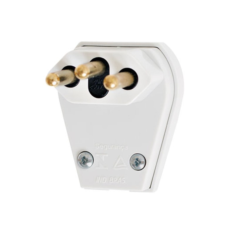 Plug 2P+T 20A 250V Para Cabo Bco Pezzi