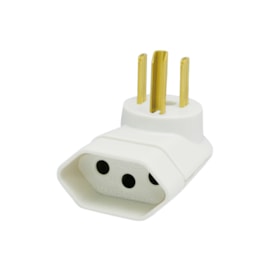 Plug Adaptador de Tomada 2P+T 15A para 3P Cinza Fame Plug Adaptador de Tomada 2P+T 15A para 3P Cinza Fame