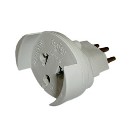Plug Adaptador de Tomada 3P 10A para 2P+T Cinza Ilumi