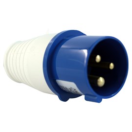 Plug Blindado 2 Polos + Terra 16A 220v Azul TLP16432 Metaltex
