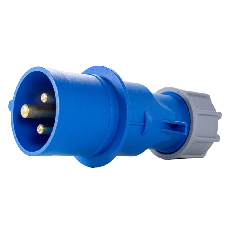 Plug Blindado 2P+T  16A 220V Azul. Tl3P16432 Metaltex