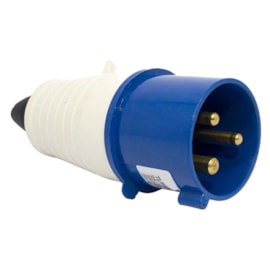 Plug Blindado 2P+T 32A 250V Azul Eletrorastro Plug Blindado 2P+T 32A 250V Azul Eletrorastro