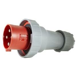Plug Blindado 3P+T 125A 380V Tl3P125643 Vermelho Metaltex