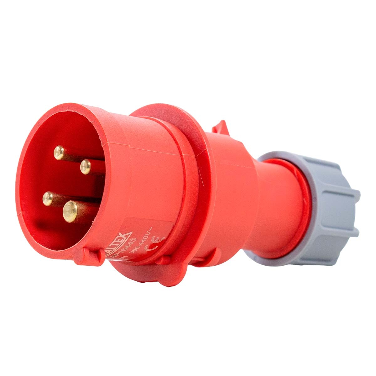 Plug Blindado 3P+T 63A 380V Vermelho Tl3P63643 Metaltex