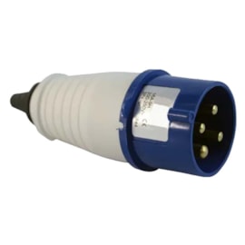 Plug Blindado 3P+T 32A 250V Azul Eletrorastro Plug Blindado 3P+T 32A 250V Azul Eletrorastro