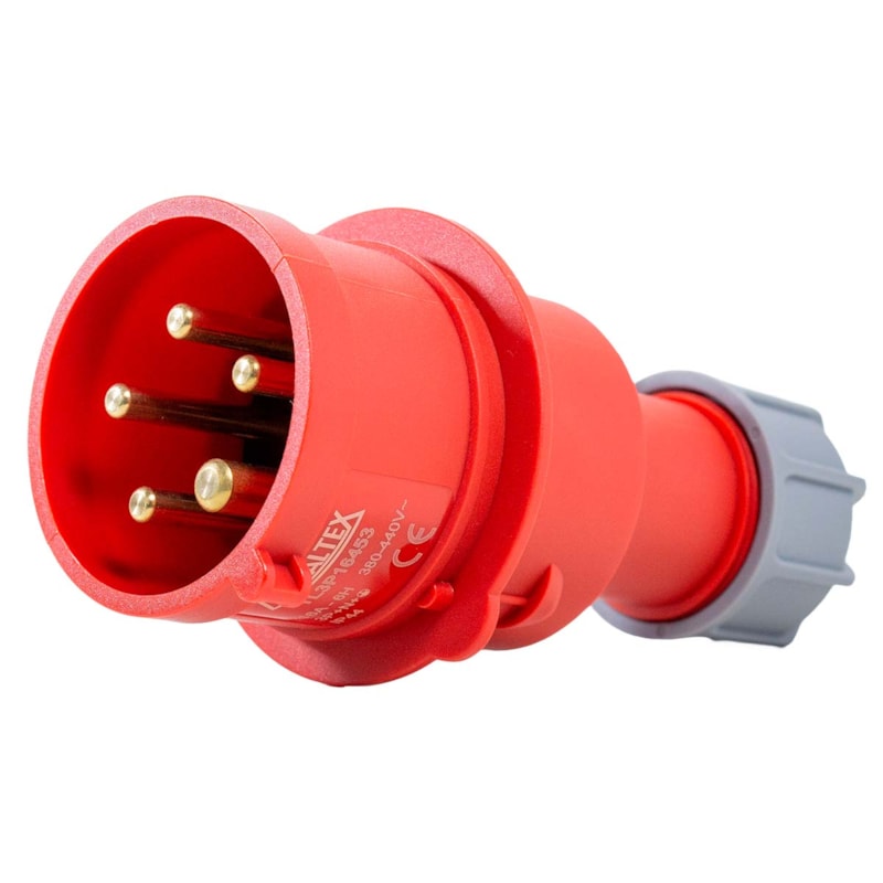 Plug Blindado 3P+T+N 16A 380V Vermelho Tl3P16453 Metaltex