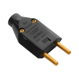 Plug de Sobrepor 2P 20A Macho Preto Fame Plug de Sobrepor 2P 20A Macho Preto Fame