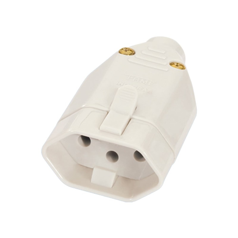 Plug de Sobrepor 2P+T 20A Fêmea Cinza Fame