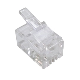 Plug Modular RJ-11 Macho 4 Vias Metaltex Plug Modular RJ-11 Macho 4 Vias Metaltex