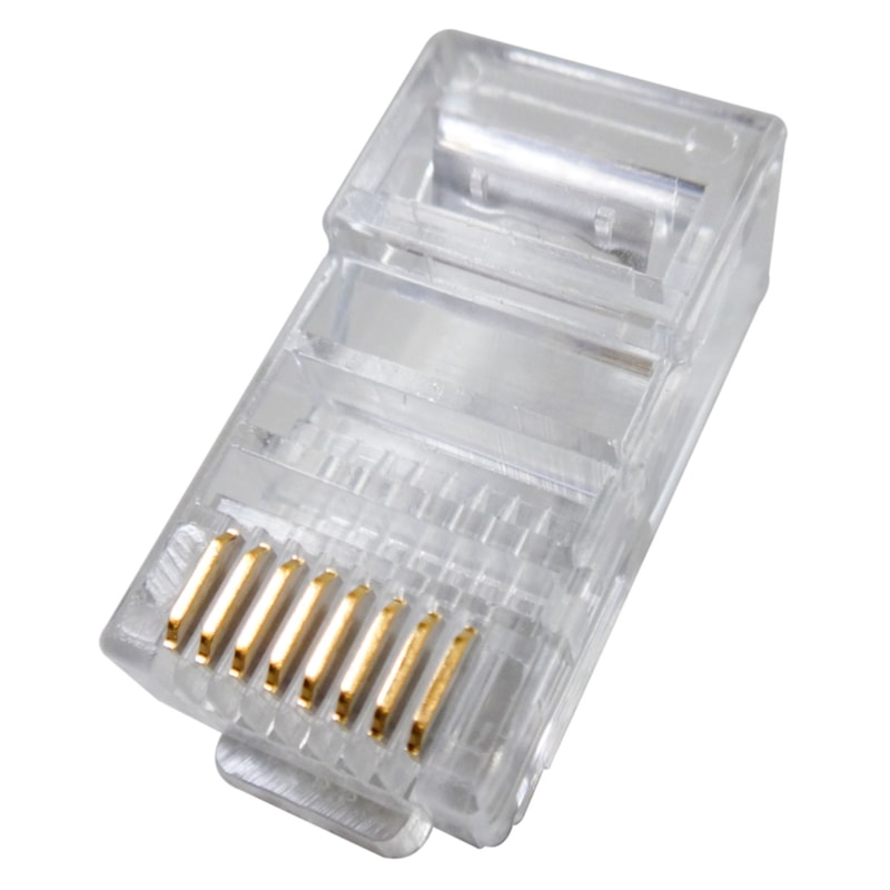 Plug Modular Rj45 Macho Cat6 Vazado Mega Polo