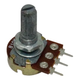 Potenciômetro KB 16MM 10K OHMS Eixo L20 Sem Chave Arsolcomp Potenciômetro KB 16MM 10K OHMS Eixo L20 Sem Chave Arsolcomp