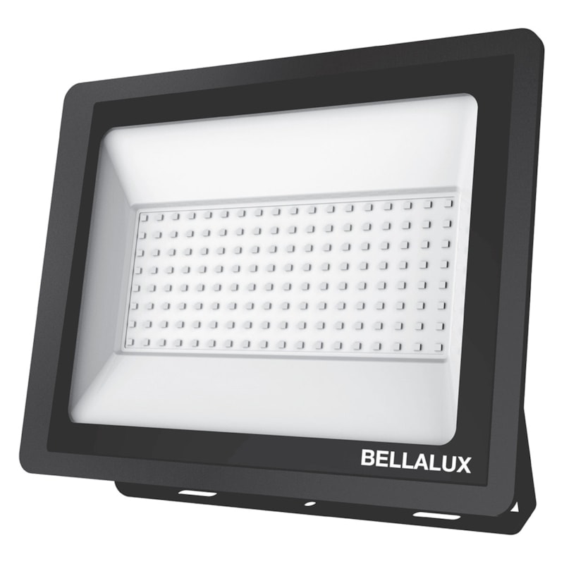 Refletor Led  100W 3000K 8000Lm Preto Ip65 Bivolt Bellalux