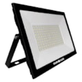 Refletor LED 100W 3000K Branco Quente 6000Lm Preto Slim Ip65 Bivolt 03273 Ourolux