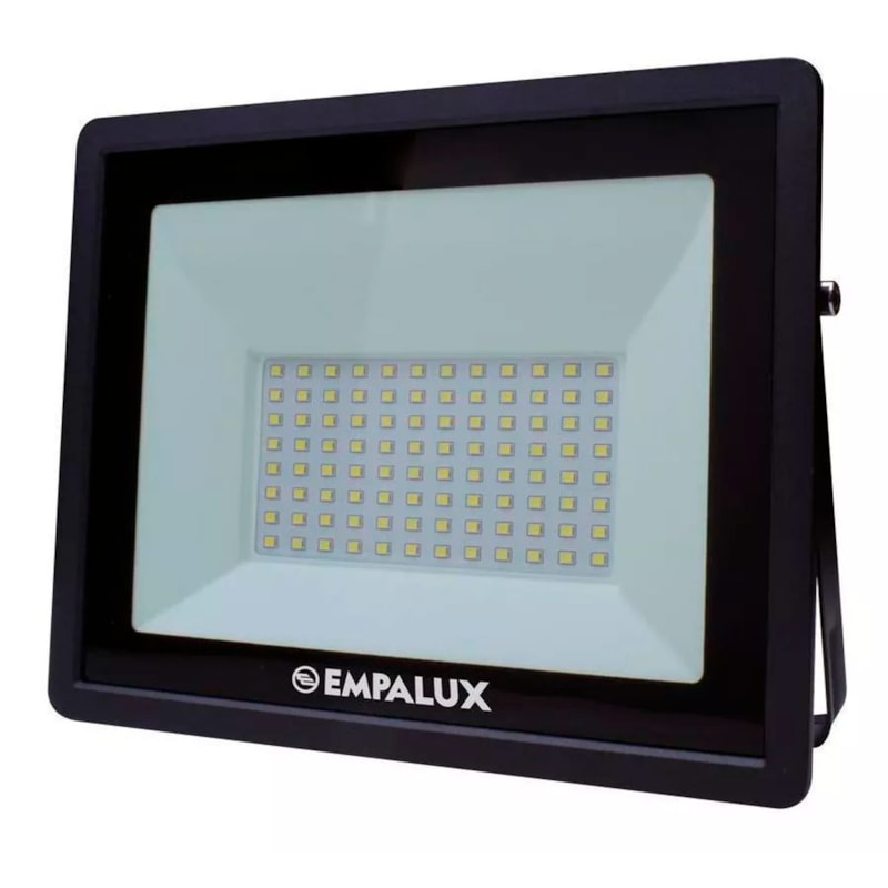 Refletor Led 100W 6500K Preto Empalux 7500 Lumens IP66 Bivolt EMPALUX