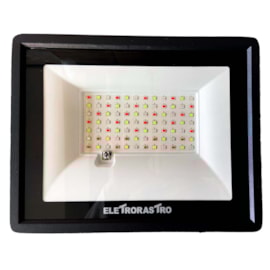 Refletor Led  100W Rgb Preto Ip66 Bivolt Eletrorastro