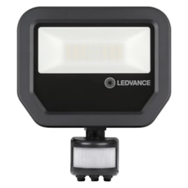 Refletor Led 20W 3000K 2200Lm Preto Com Sensor Ip65 Bivolt Ledvance