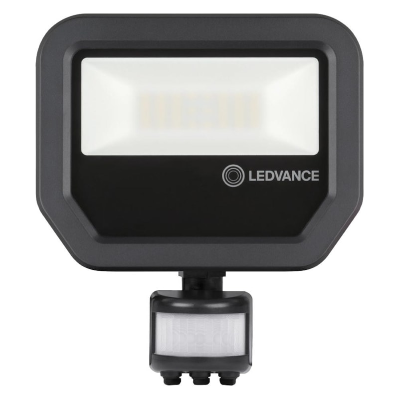 Refletor Led 20W 3000K 2200Lm Preto Com Sensor Ip65 Bivolt Ledvance