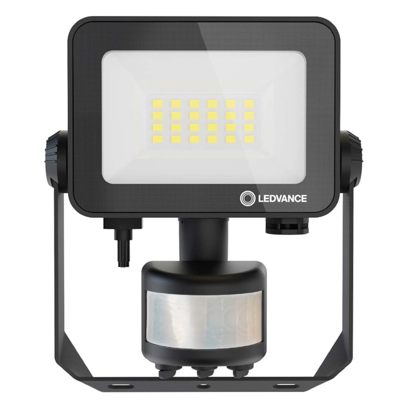 Refletor Led   20W 5000K 1800Lm Preto Com Sensor Ip65 Bivolt Ledvance