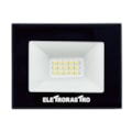 Refletor Led 20W 6500K 2000Lm Preto Ip66 Bivolt Eletrorastro