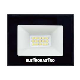 Refletor Led 20W 6500K 2000Lm Preto Ip66 Bivolt Eletrorastro