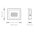 Refletor LED 30w 6500k Branco Frio 3000lm Preto Ip66 Bivolt Eletrorastro
