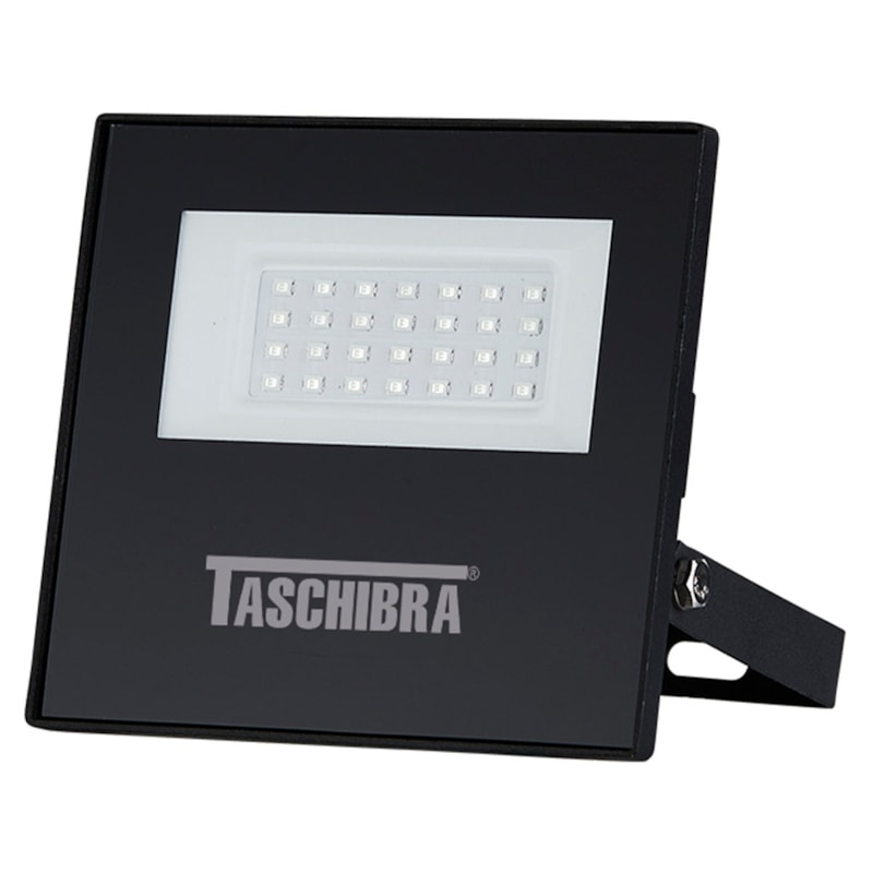 Refletor Led   30W Luz Verde Preto Ip65 Bivolt Taschibra